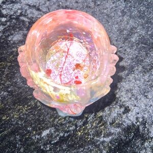 FLORAL FAIRY FOREST (HEAR) Custom Colorful Skull Holder. Perfect for Storing.